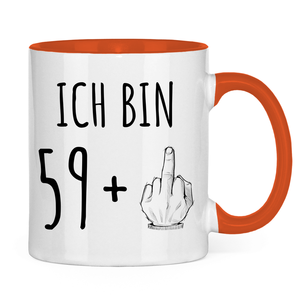 Tasse "Ich bin 59 plus Mittelfinger"