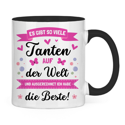 Tasse "Es gibt so viele Tanten  - Ich habe die beste" weiß/schwarz