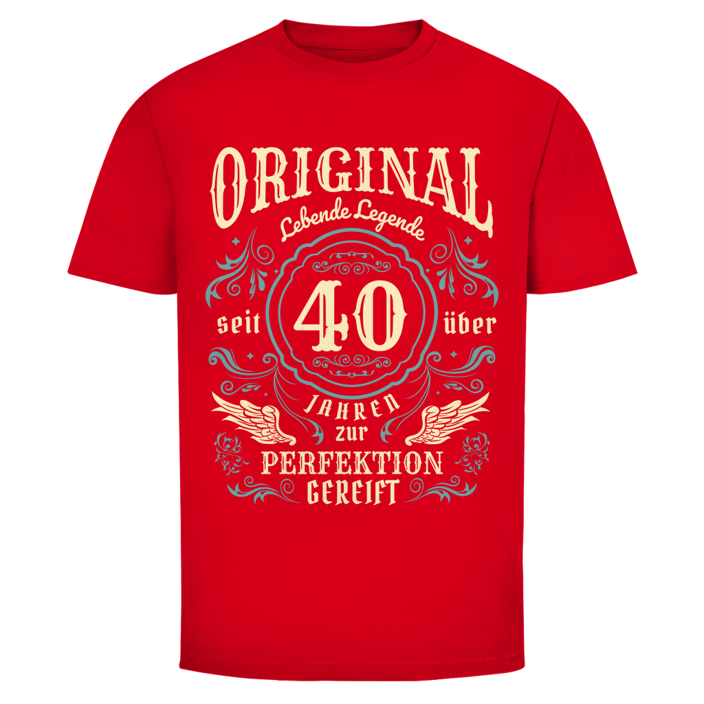 Herren T-Shirt "Lebende Legende seit 40 Jahren" rot