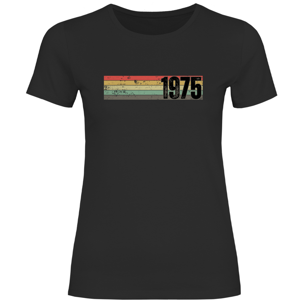 Damen T-Shirt "1975" schwarz