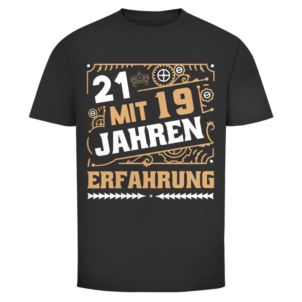 Herren T-Shirt "21 mit 19 Jahren Erfahrung" schwarz