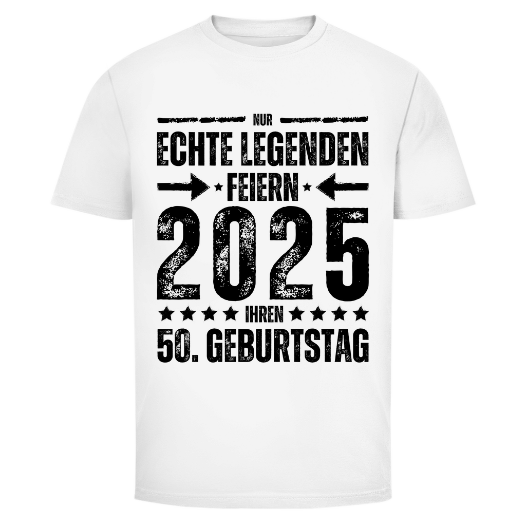 Herren T-Shirt "50. Geburtstag 2025" weiß