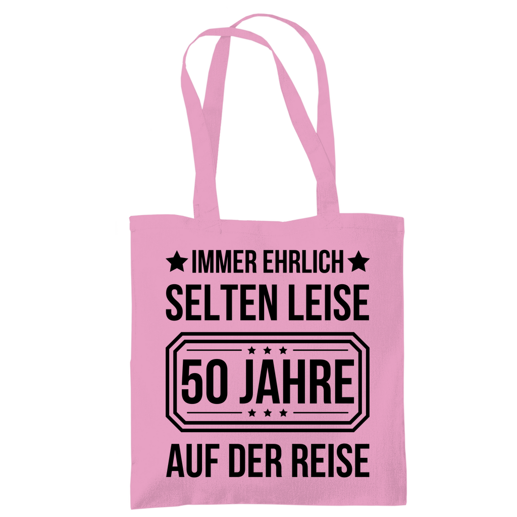 Tragetasche "Immer ehrlich, selten leise, 50 Jahre auf der Reise"