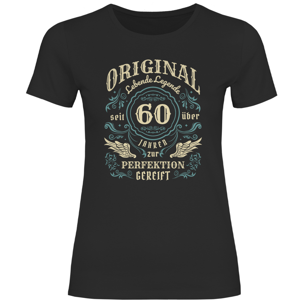 Damen T-Shirt "Lebende Legende seit 60 Jahren" schwarz