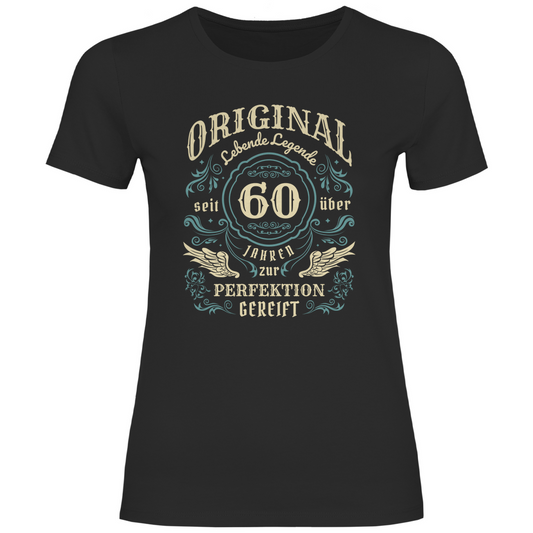 Damen T-Shirt "Lebende Legende seit 60 Jahren" schwarz