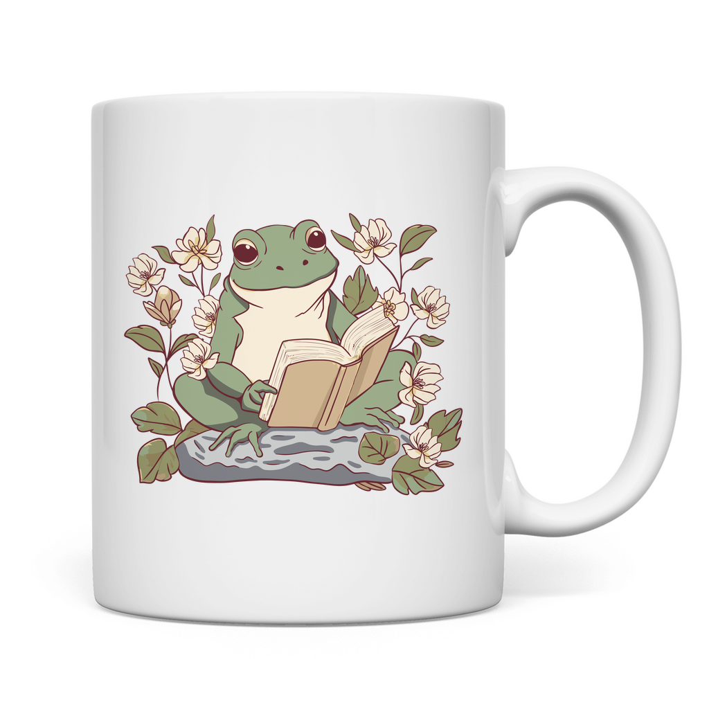 Tasse "Frosch liest Buch"