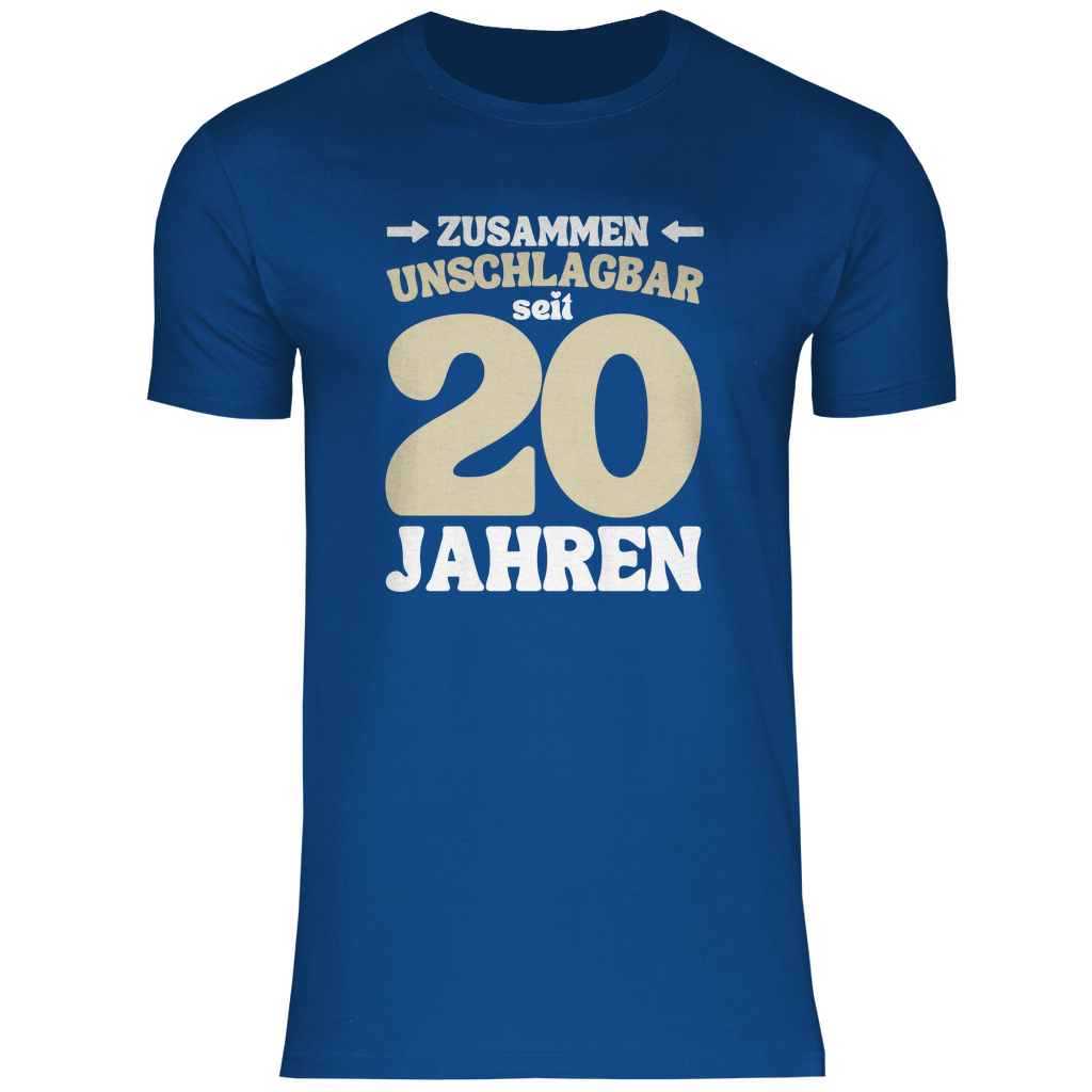 Herren T-Shirt "Zusammen unschlagbar seit 20 Jahren" blau