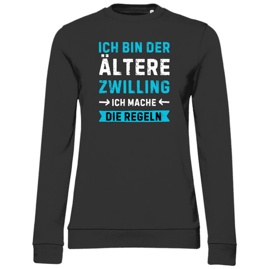 Damen Sweatshirt "Ich bin der ältere Zwilling"