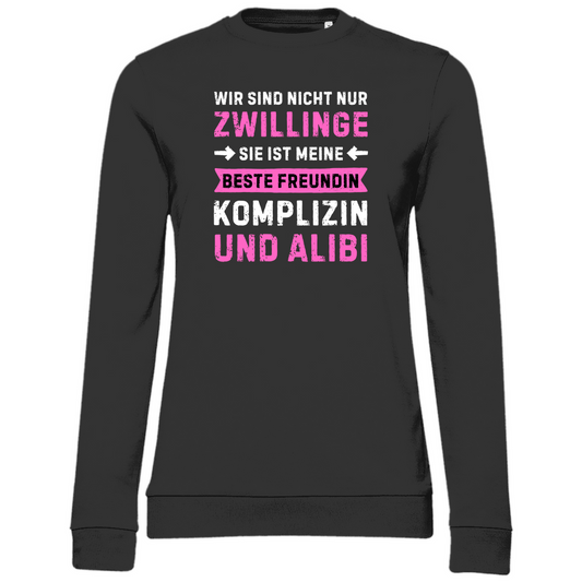 Damen Sweatshirt "Wir sind nicht nur Zwillinge, auch beste Freundinnen"