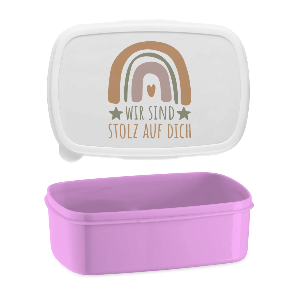 Lunchbox "Wir sind stolz auf dich" (Regenbogen)