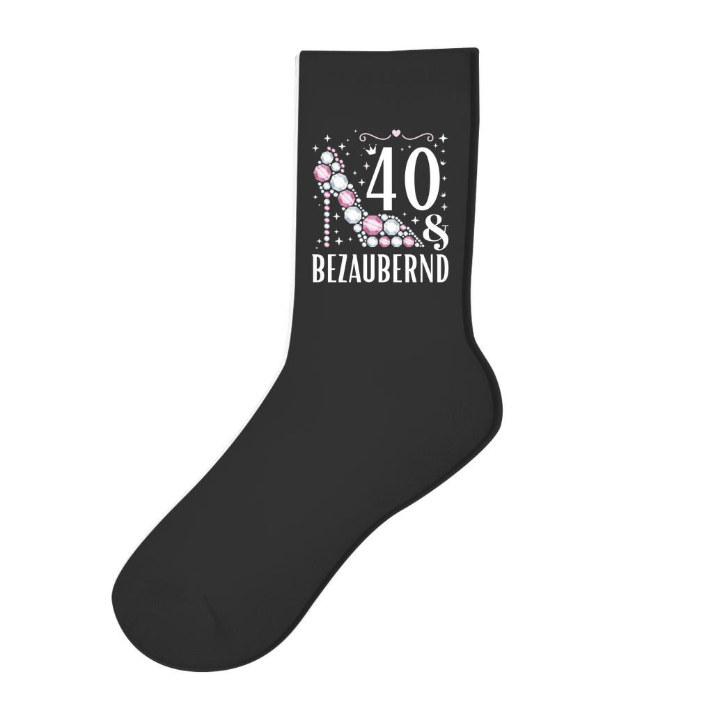 Socken "40 und bezaubernd"