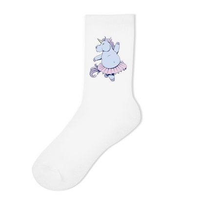 Socken "Tanzendes Einhorn" weiß