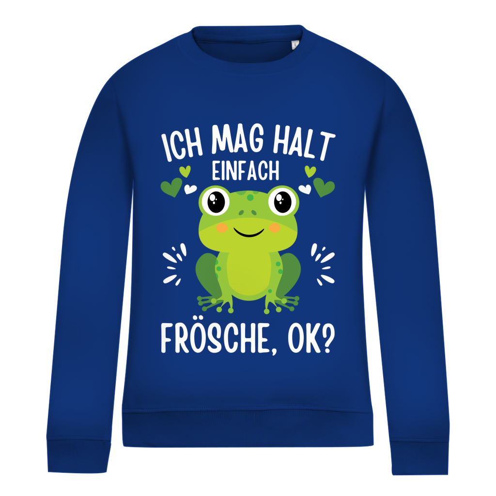 Damen Sweatshirt "Ich mag halt einfach Frösche, ok?"