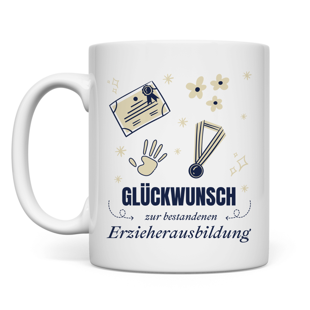 Tasse "Glückwunsch zur bestandenen Erzieherausbildung"