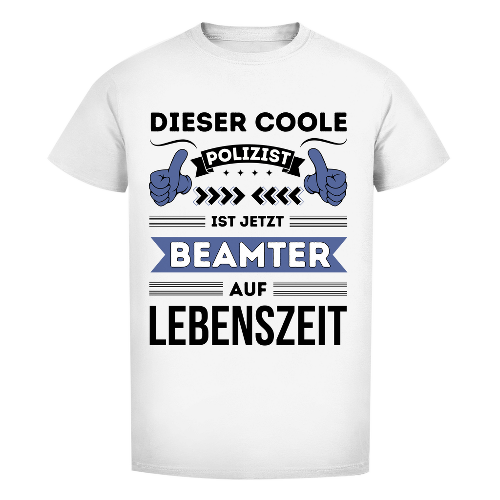 Herren Premium Bio T-Shirt "Dieser coole Polizist ist jetzt Beamter auf Lebenszeit"