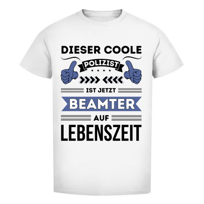 Herren Premium Bio T-Shirt "Dieser coole Polizist ist jetzt Beamter auf Lebenszeit"