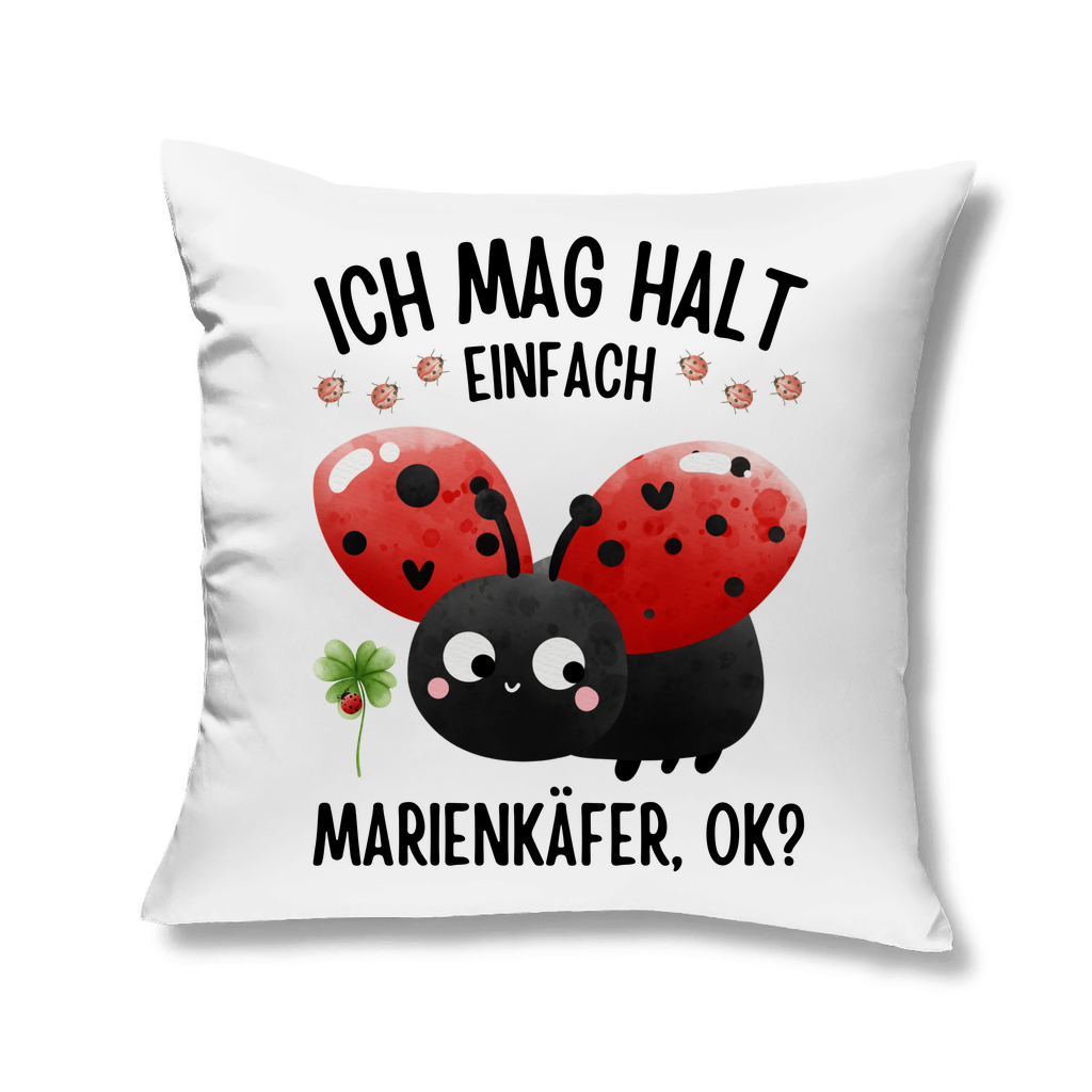 Sofakissen "Ich mag halt einfach Marienkäfer"