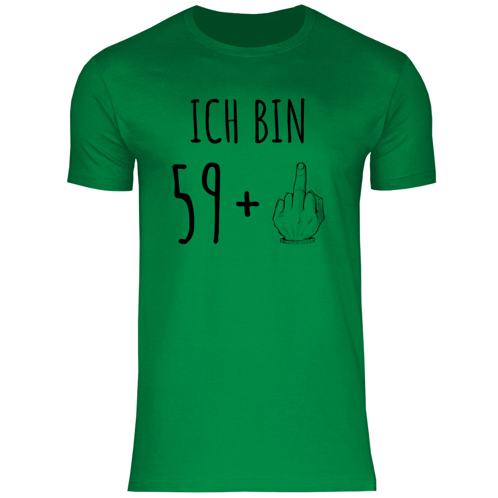 Herren T-Shirt "Ich bin 59 plus Mittelfinger"