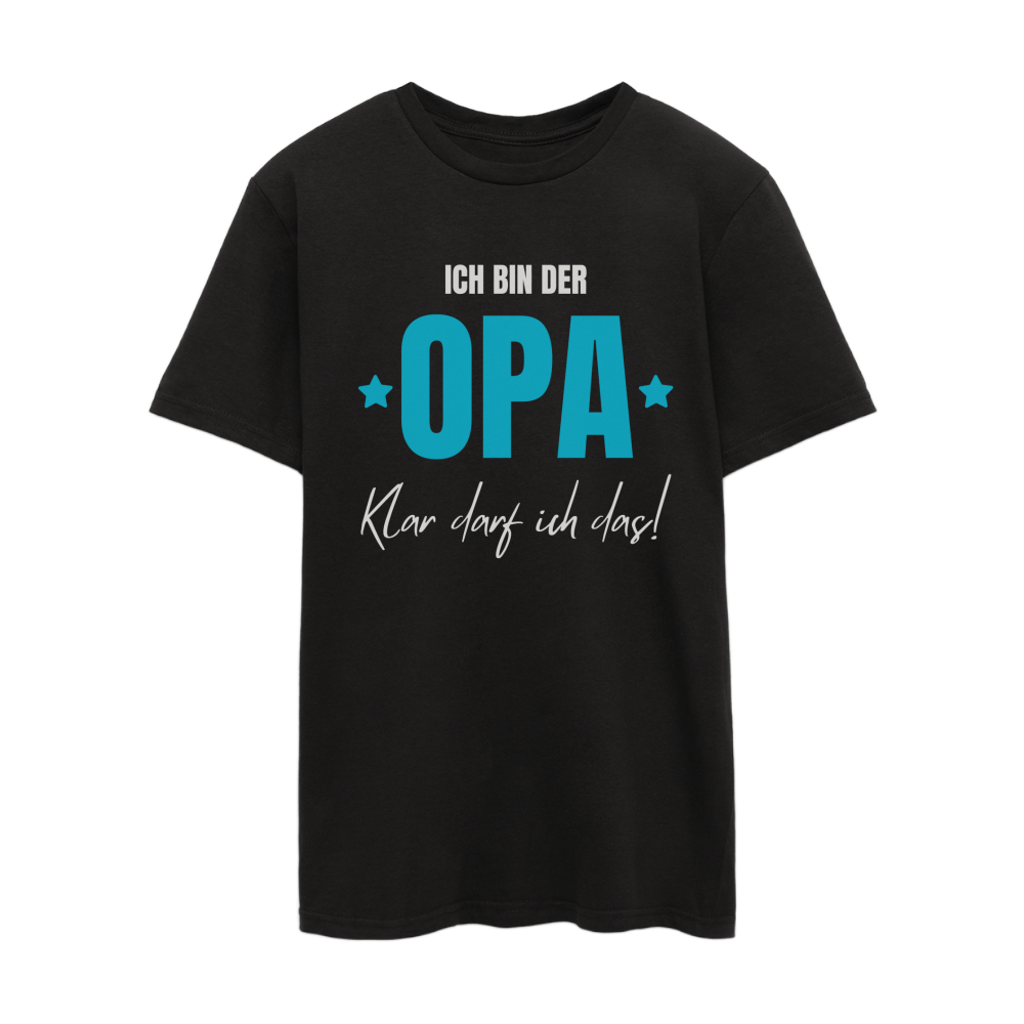 Männer T-Shirt "Ich bin der Opa - Klar darf ich das!"