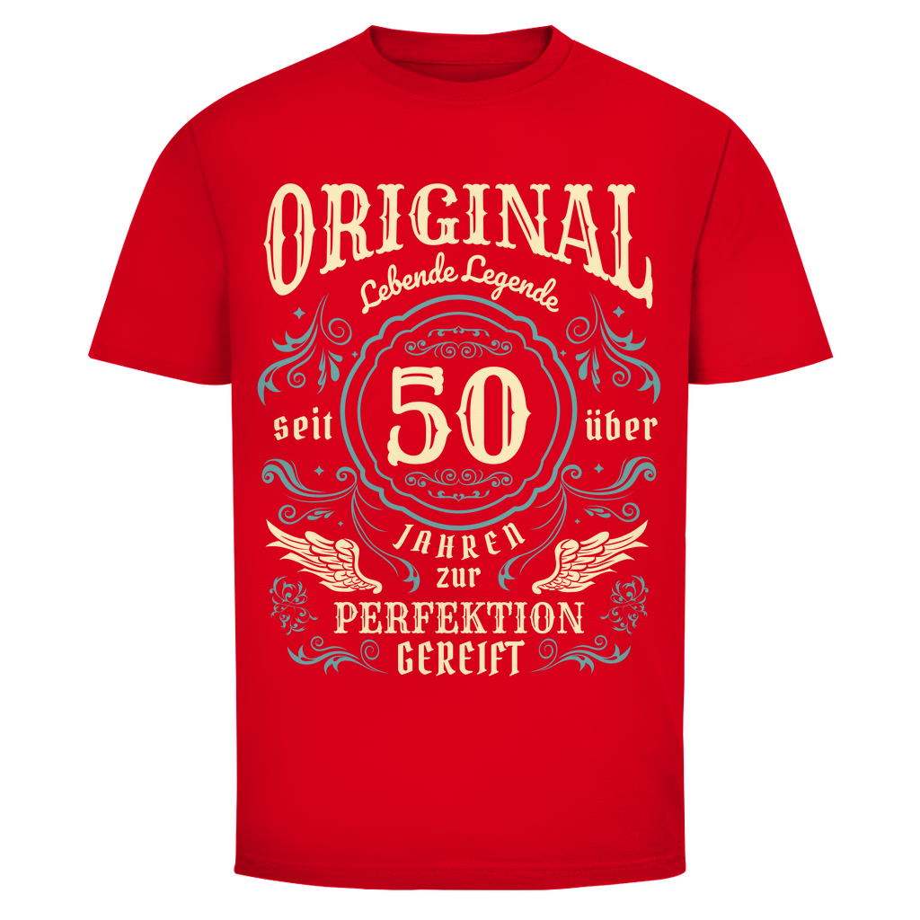 Herren T-Shirt "Lebende Legende seit 50 Jahren" rot