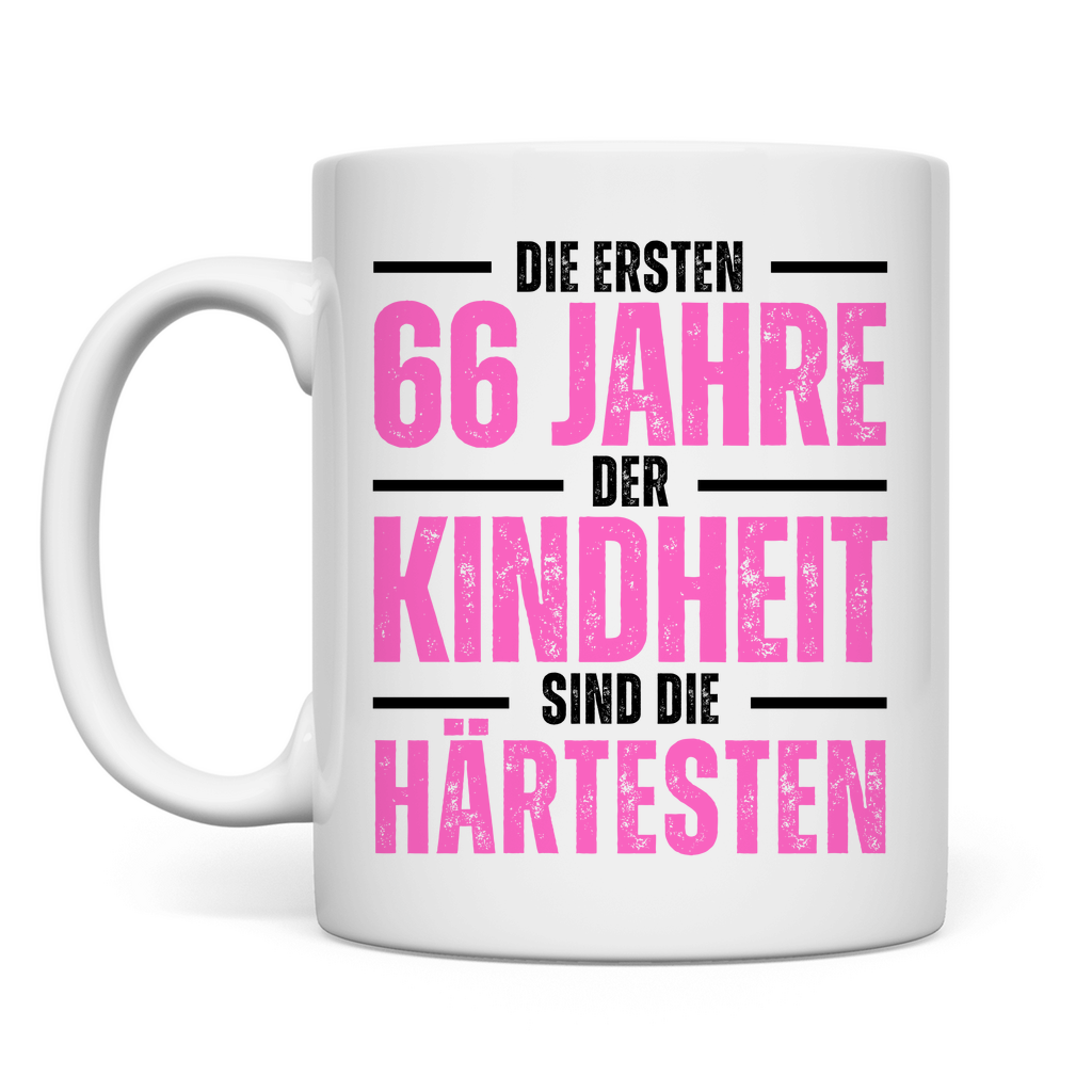 Tasse "Die ersten 66 Jahre der Kindheit"