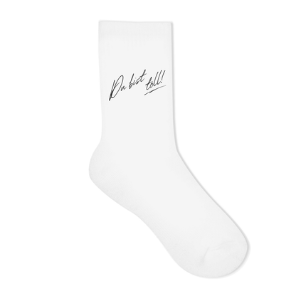 Socken "Du bist toll" (Handgeschrieben)