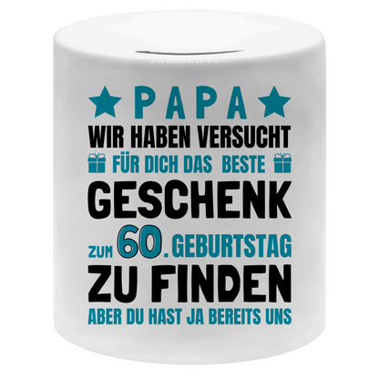 Spardose Papa Geschenk 60. Geburtstag