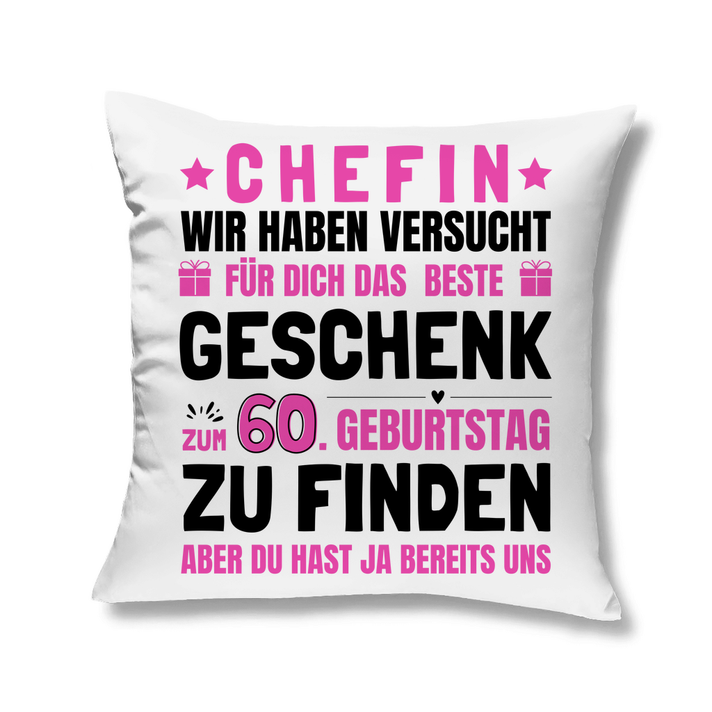 Geschenk Chefin 60. Geburtstag Sofakissen