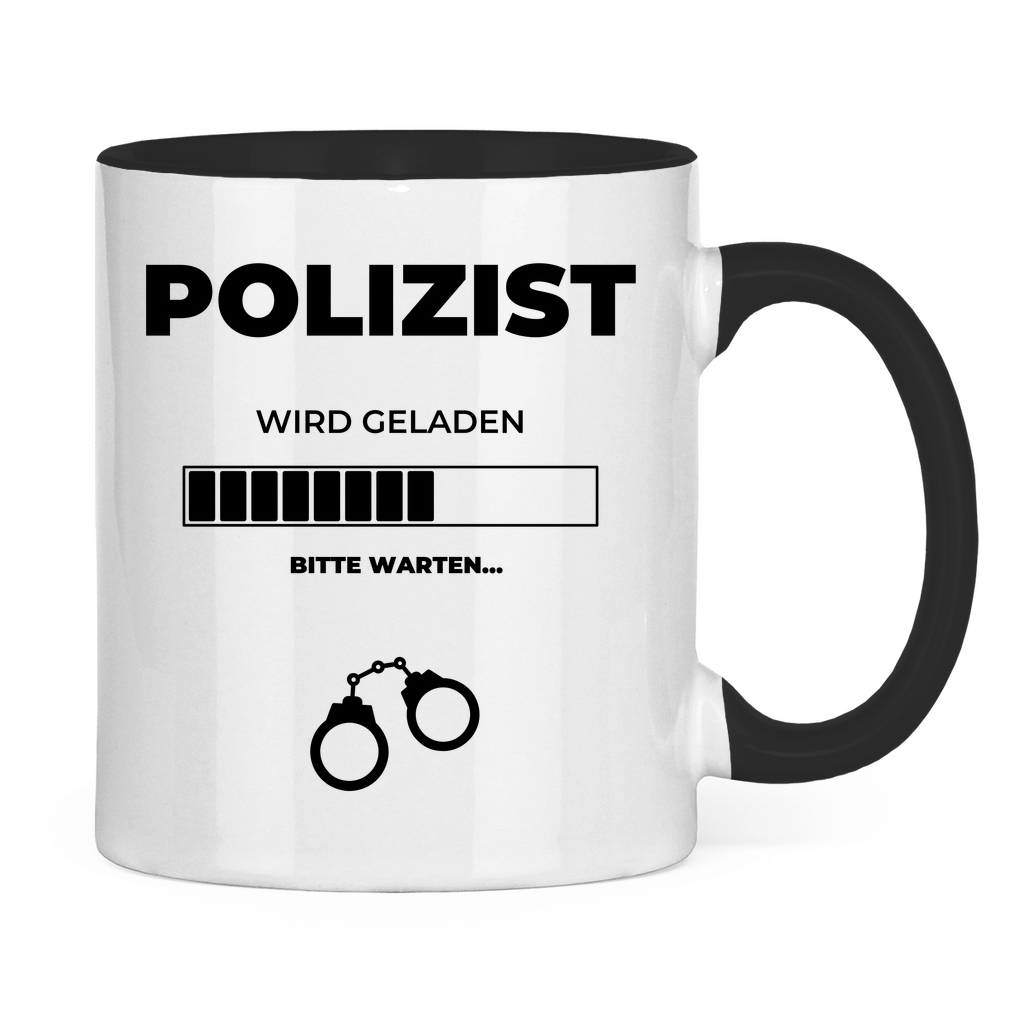 Tasse zweifarbig "Angehender Polizist"