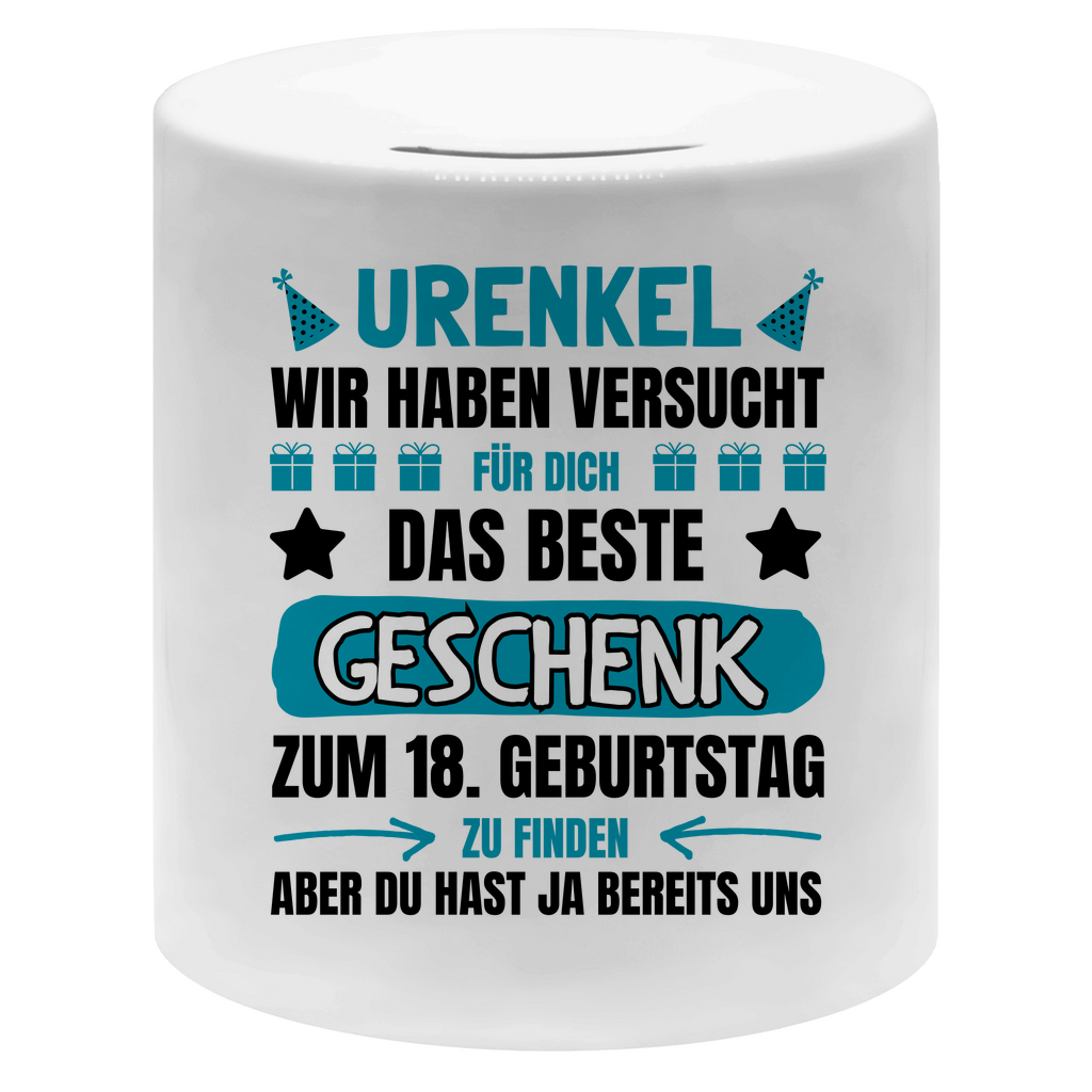 Spardose "Urenkel - Wir haben versucht das beste Geschenk zu finden"