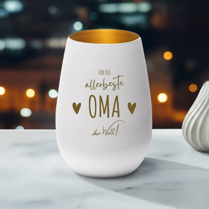 Windlicht "Für die allerbeste Oma der Welt"