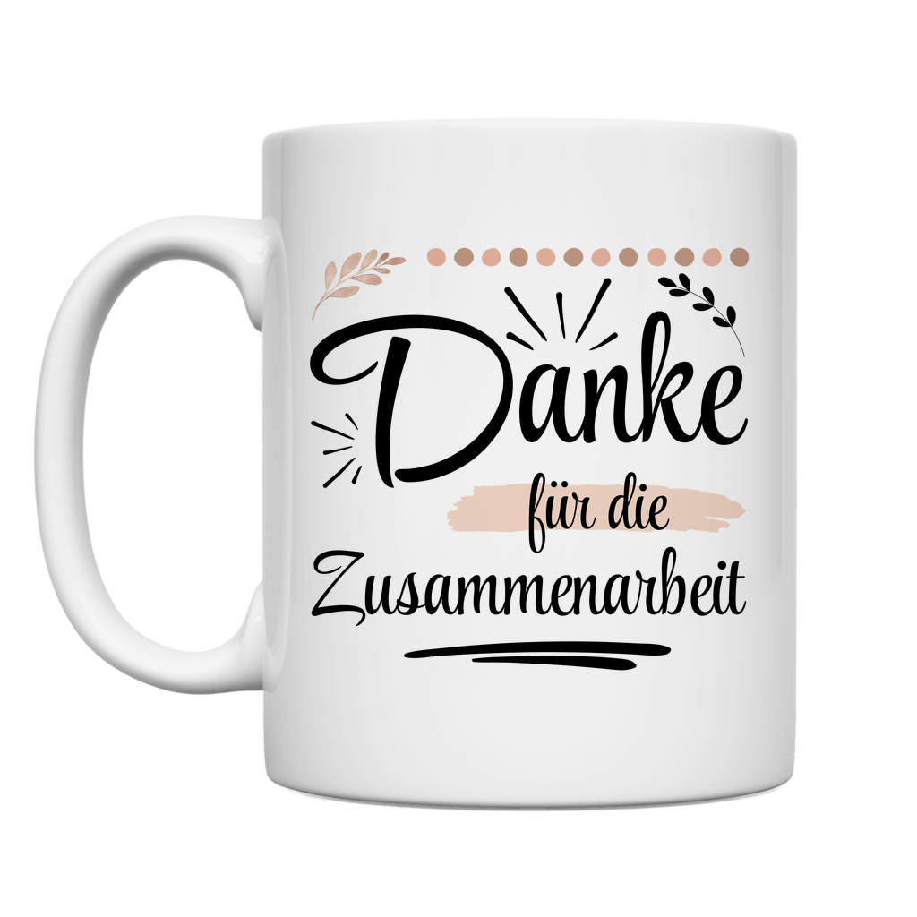 Tasse "Danke für die Zusammenarbeit"