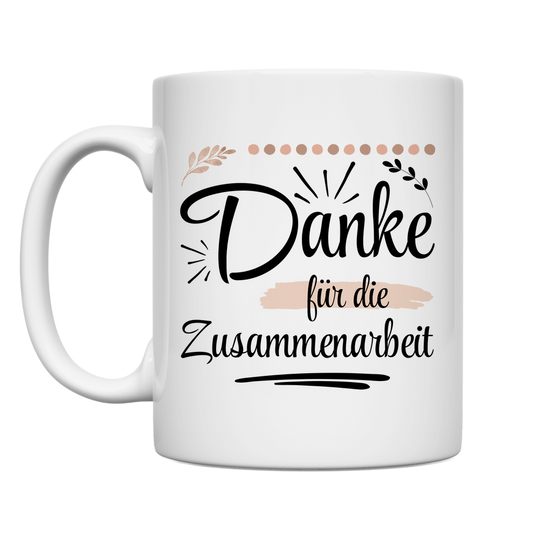 Tasse "Danke für die Zusammenarbeit"