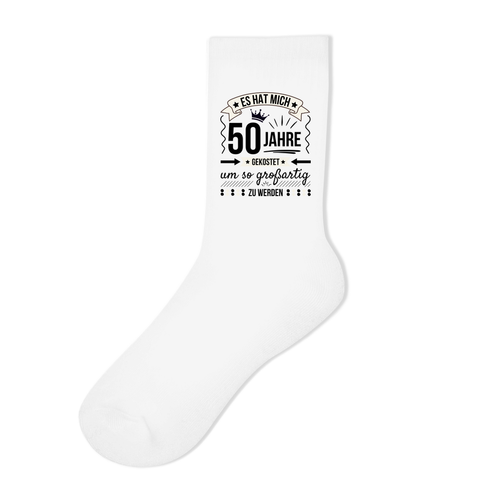 Socken "Es hat mich 50 Jahre gekostet um so großartig zu werden"