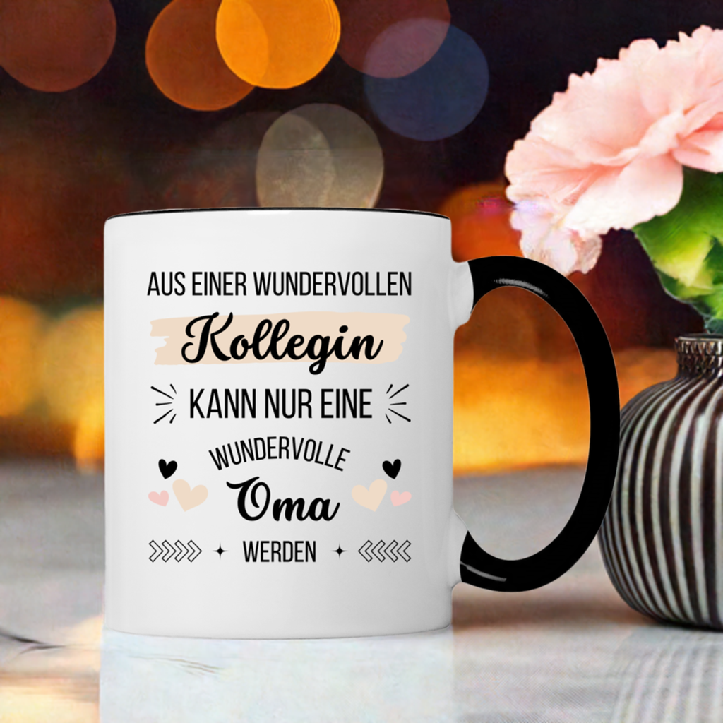 Tasse "Aus einer wundervollen Kollegin kann nur eine wundervolle Oma werden"