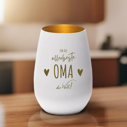 Windlicht "Für die allerbeste Oma der Welt"