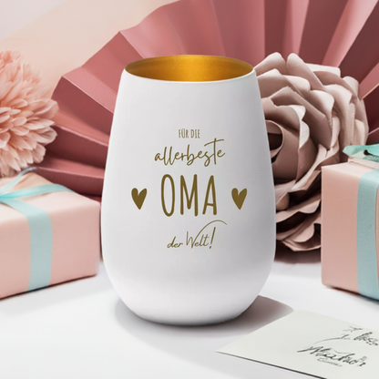 Windlicht "Für die allerbeste Oma der Welt"