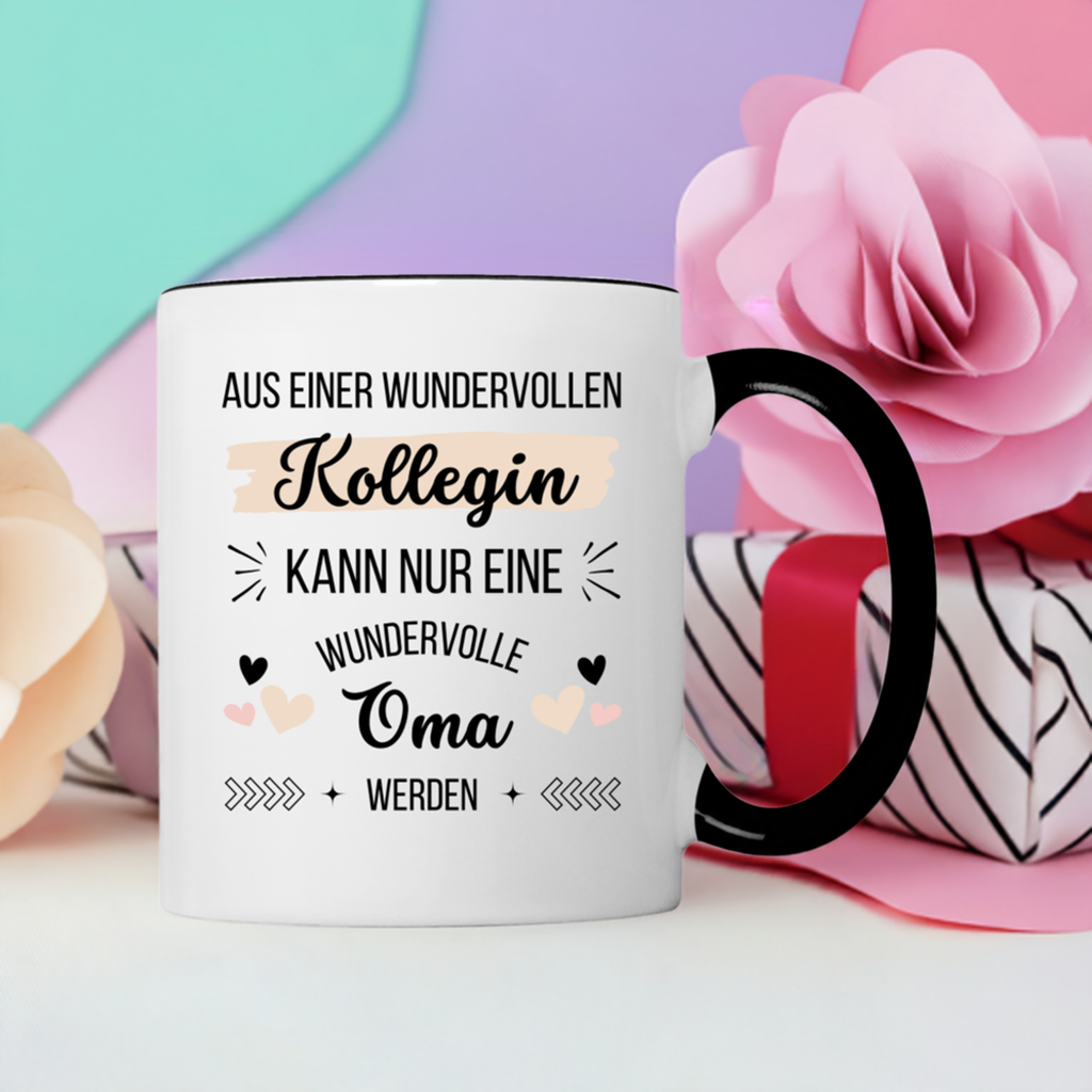 Tasse "Aus einer wundervollen Kollegin kann nur eine wundervolle Oma werden"