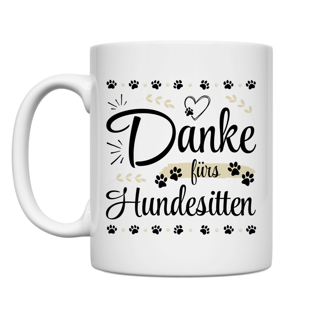 Tasse "Danke fürs Hundesitten"