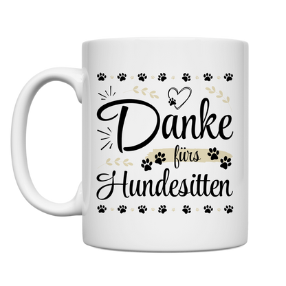 Tasse "Danke fürs Hundesitten"