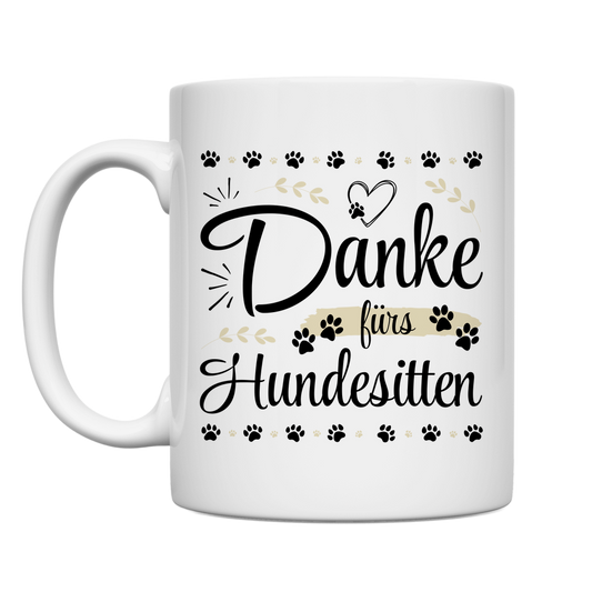 Tasse "Danke fürs Hundesitten"