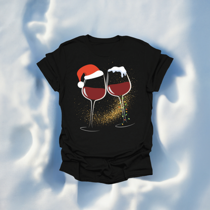 Frauen Weihnachts-T-Shirt für Weinliebhaberinnen