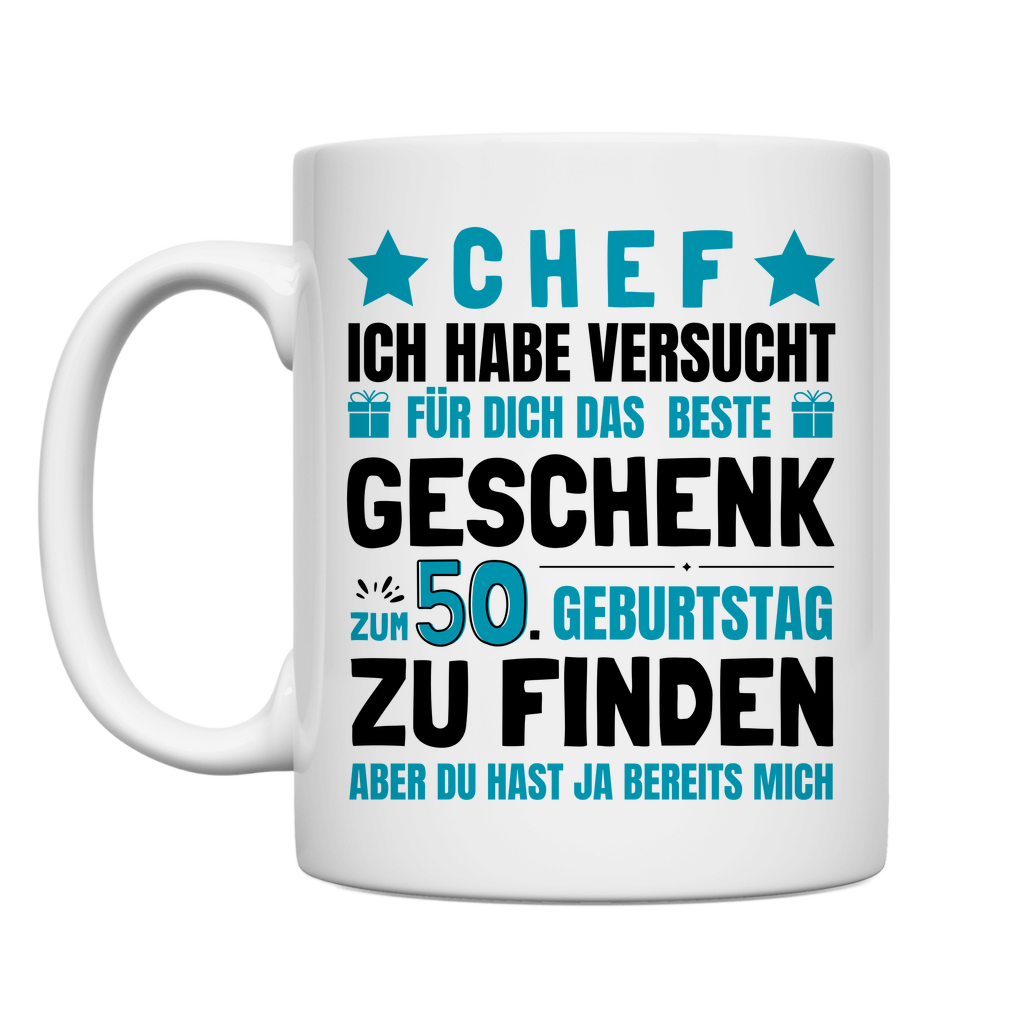 Tasse Geschenk 50. Geburtstag Chef