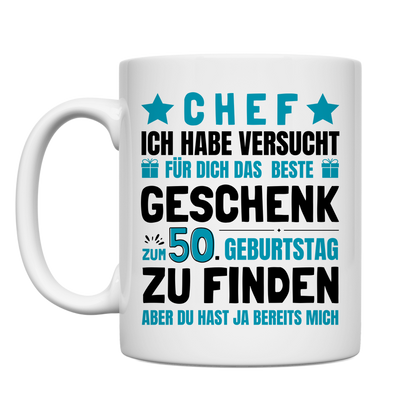 Tasse Geschenk 50. Geburtstag Chef
