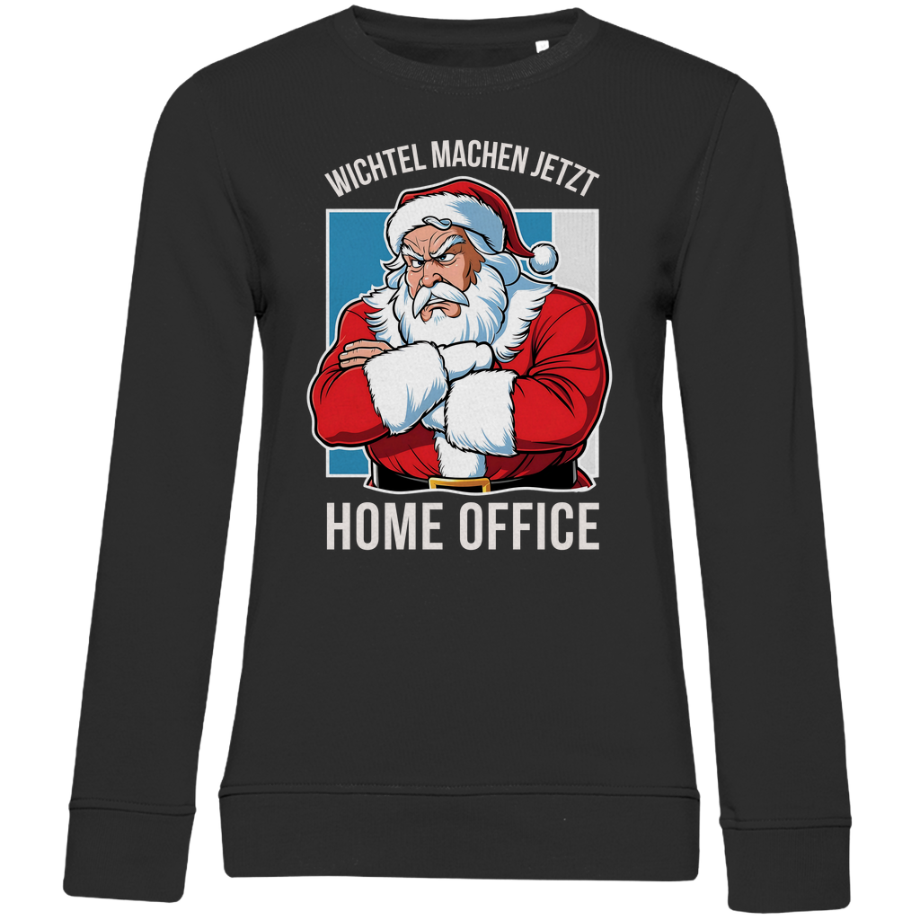 Damen Premium Bio Sweatshirt "Weihnachts-Wichtel machen jetzt Home Office"