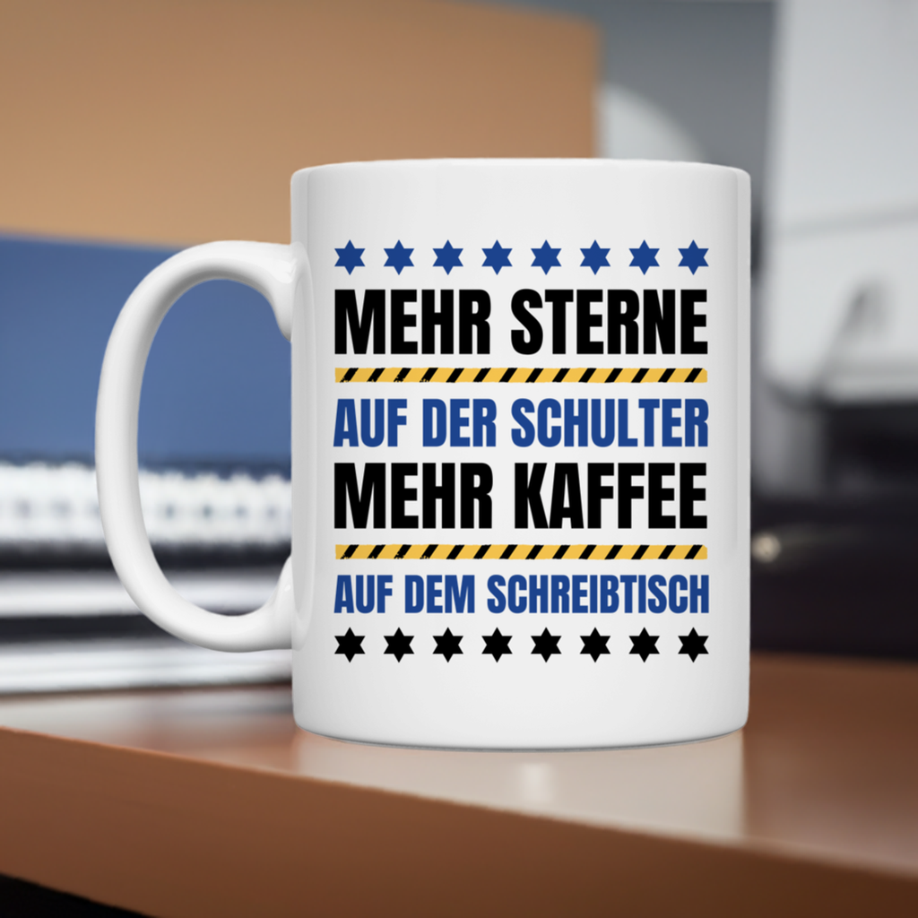 Tasse "Mehr Sterne auf der Schulter"