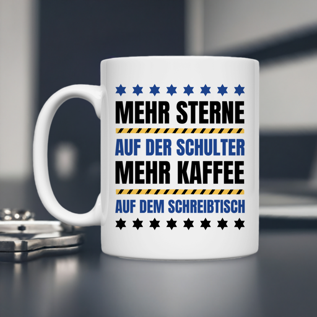 Tasse "Mehr Sterne auf der Schulter"