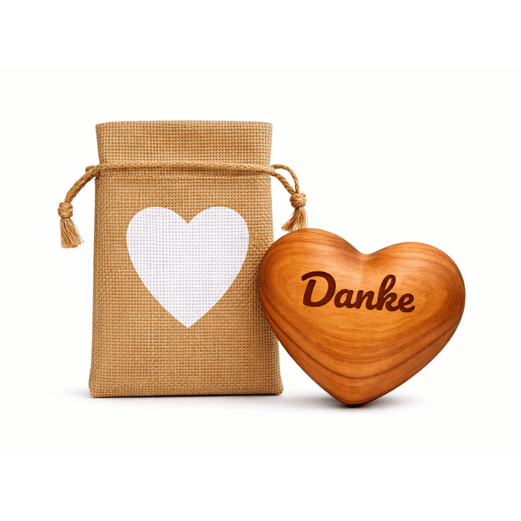 Handschmeichler "Danke" mit Jute Beutel