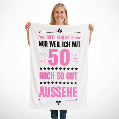 Sport-Handtuch zum 50. Geburtstag für Frauen (140x70cm)