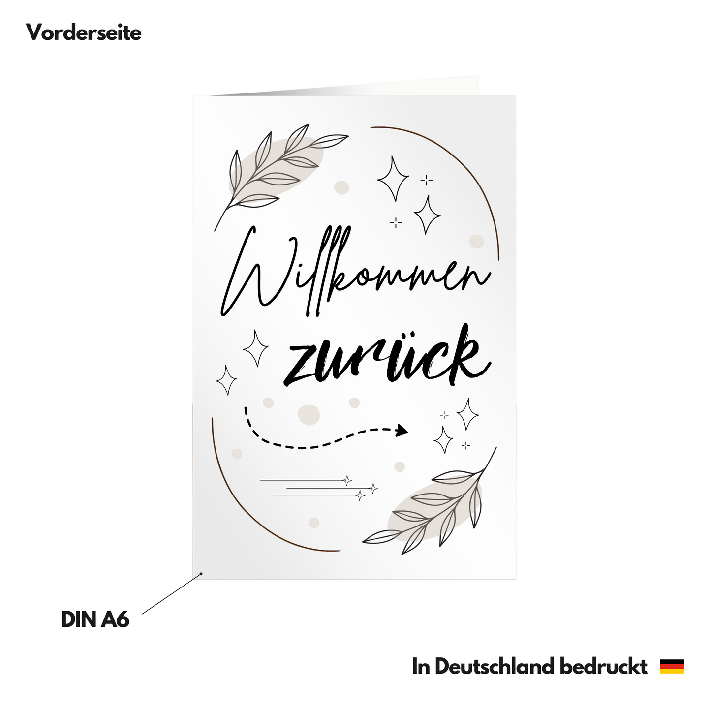 Karte "Willkommen zurück" Vorderseite